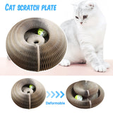 2-in-1 Cat Scratcher - Deformable Design, Perfect for Stretching and Playing