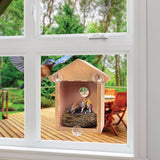 Rustic Wooden Bird House - Handcrafted Nesting Box for Garden Birds