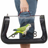 Clear View Smart Bird Carrier - Transparent, Ventilated, and Comfortable Bird Travel Cage