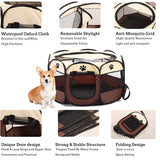 Portable Foldable Pet Playpen - Secure and Spacious Enclosure for Pets